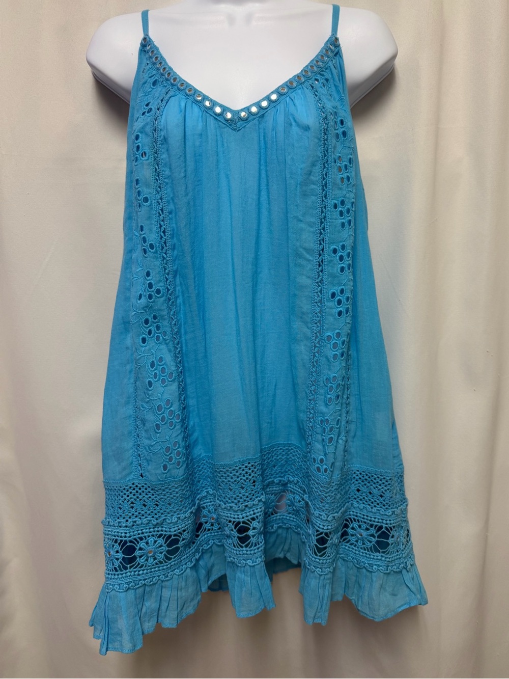Ramy Brook Laylah Eyelet Swim Cover Up Dress Size M NWT